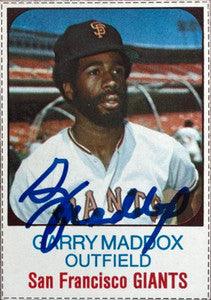 Garry Maddox Signed 1975 Hostess Baseball Card - San Francisco Giants - PastPros