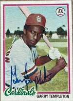 Garry Templeton Signed 1978 Topps Baseball Card - St Louis Cardinals - PastPros
