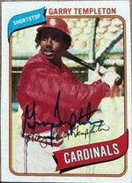 Garry Templeton Signed 1980 Topps Baseball Card - St Louis Cardinals