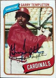 Garry Templeton Signed 1980 Topps Baseball Card - St Louis Cardinals