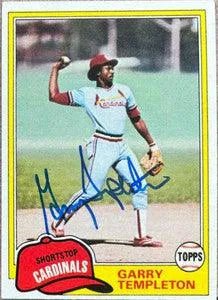 Garry Templeton Signed 1981 Topps Baseball Card - St Louis Cardinals