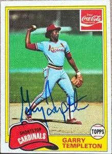 Garry Templeton Signed 1981 Topps Coca-Cola Baseball Card - St Louis Cardinals