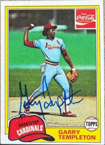 Garry Templeton Signed 1981 Topps Coca-Cola Baseball Card - St Louis Cardinals - PastPros
