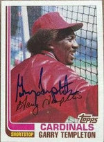 Garry Templeton Signed 1982 Topps Baseball Card - St Louis Cardinals