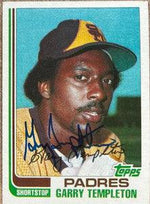 Garry Templeton Signed 1982 Topps Traded Baseball Card - San Diego Padres - PastPros