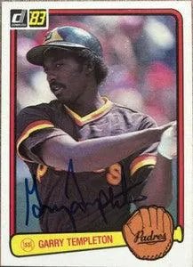 Garry Templeton Signed 1983 Donruss Baseball Card - San Diego Padres