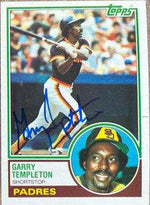 Garry Templeton Signed 1983 Topps Baseball Card - San Diego Padres - PastPros