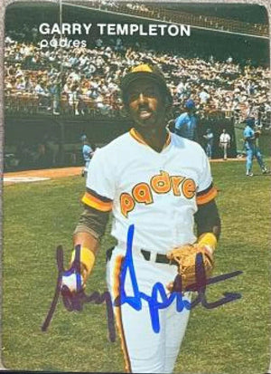 Garry Templeton Signed 1984 Mother's Cookies Baseball Card - San Diego Padres
