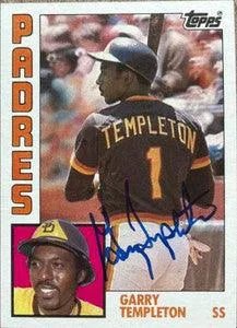 Garry Templeton Signed 1984 Topps Baseball Card - San Diego Padres