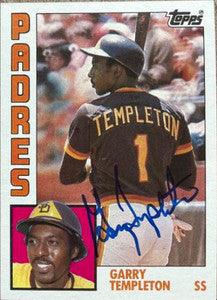 Garry Templeton Signed 1984 Topps Baseball Card - San Diego Padres - PastPros