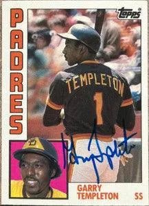Garry Templeton Signed 1984 Topps Tiffany Baseball Card - San Diego Padres