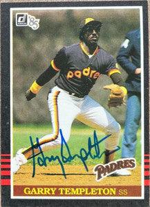 Garry Templeton Signed 1985 Donruss Baseball Card - San Diego Padres - PastPros