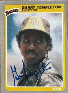 Garry Templeton Signed 1985 Fleer Baseball Card - San Diego Padres - PastPros