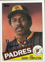 Garry Templeton Signed 1985 Topps Baseball Card - San Diego Padres - PastPros