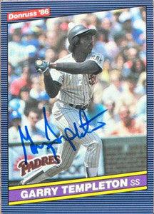 Garry Templeton Signed 1986 Donruss Baseball Card - San Diego Padres - PastPros
