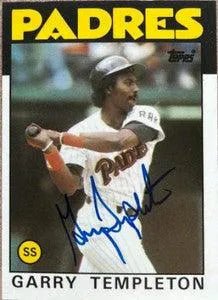 Garry Templeton Signed 1986 Topps Tiffany Baseball Card - San Diego Padres