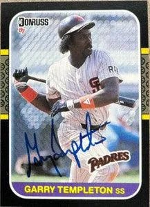 Garry Templeton Signed 1987 Donruss Baseball Card - San Diego Padres