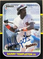 Garry Templeton Signed 1987 Donruss Baseball Card - San Diego Padres