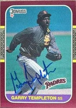 Garry Templeton Signed 1987 Donruss Opening Day Baseball Card - San Diego Padres
