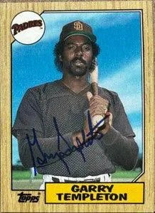 Garry Templeton Signed 1987 Topps Baseball Card - San Diego Padres
