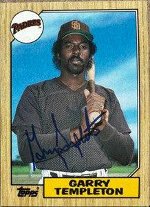 Garry Templeton Signed 1987 Topps Baseball Card - San Diego Padres - PastPros