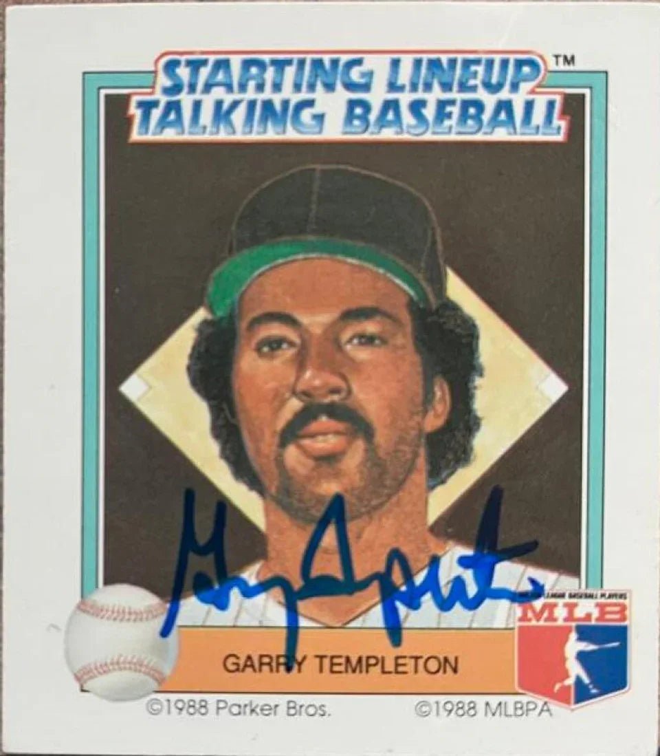 Garry Templeton Signed 1988 Parker Bros Starting Lineup Talking Baseball Card - San Diego Padres