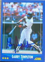 Garry Templeton Signed 1988 Score Baseball Card - San Diego Padres
