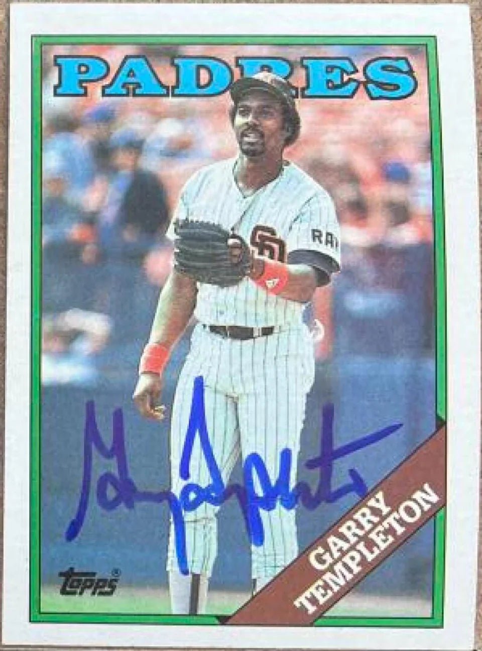 Garry Templeton Signed 1988 Topps Baseball Card - San Diego Padres