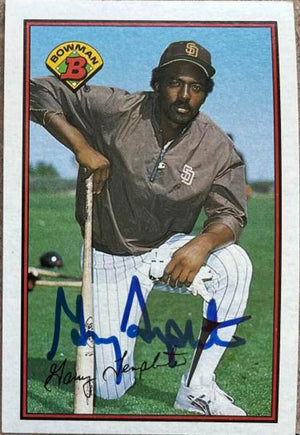 Garry Templeton Signed 1989 Bowman Baseball Card - San Diego Padres
