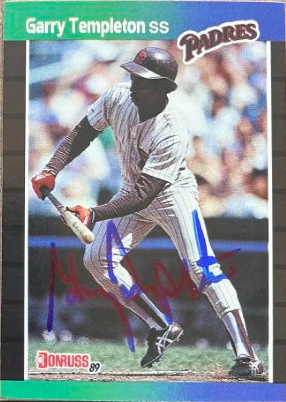 Garry Templeton Signed 1989 Donruss Baseball Card - San Diego Padres