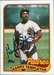 Garry Templeton Signed 1989 Topps Baseball Card - San Diego Padres
