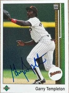 Garry Templeton Signed 1989 Upper Deck Baseball Card - San Diego Padres