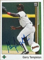 Garry Templeton Signed 1989 Upper Deck Baseball Card - San Diego Padres