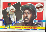 Garry Templeton Signed 1990 Topps Big Baseball Card - San Diego Padres