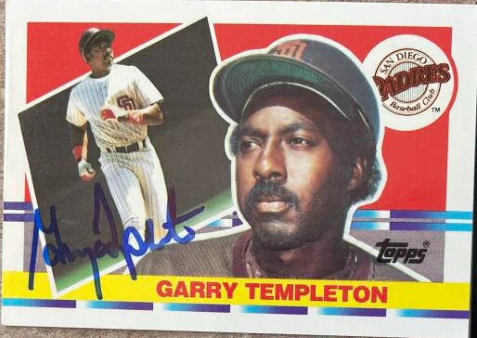 Garry Templeton Signed 1990 Topps Big Baseball Card - San Diego Padres