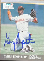 Garry Templeton Signed 1991 Fleer Ultra Baseball Card - San Diego Padres