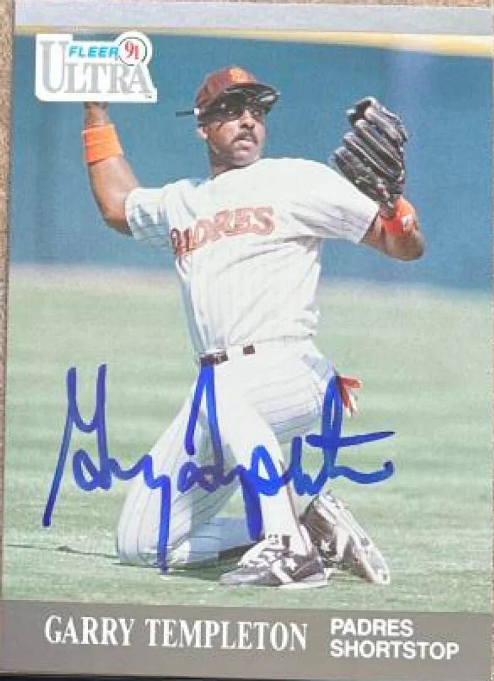 Garry Templeton Signed 1991 Fleer Ultra Baseball Card - San Diego Padres