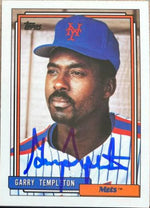 Garry Templeton Signed 1992 Topps Baseball Card - New York Mets