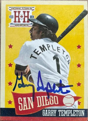 Garry Templeton Signed 2013 Panini Hometown Heroes Baseball Card - San Diego Padres