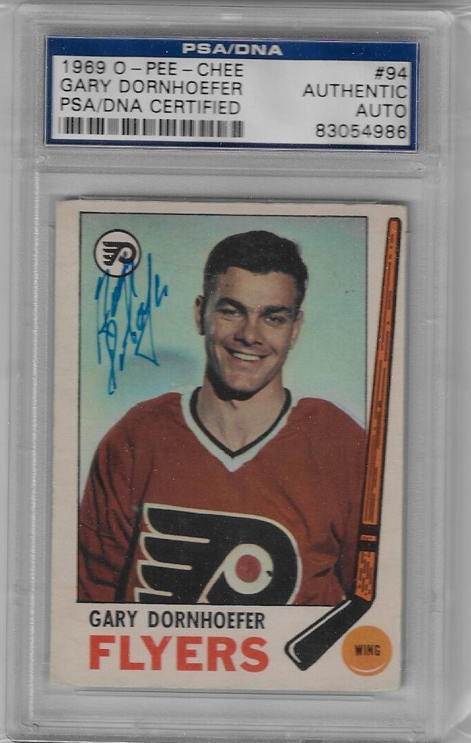 Gary Dornhoefer Signed 1969-70 O-Pee-Chee Hockey Card - Philadelphia Flyers - PSA/DNA