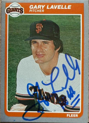 Gary Lavelle Signed 1985 Fleer Baseball Card - San Francisco Giants