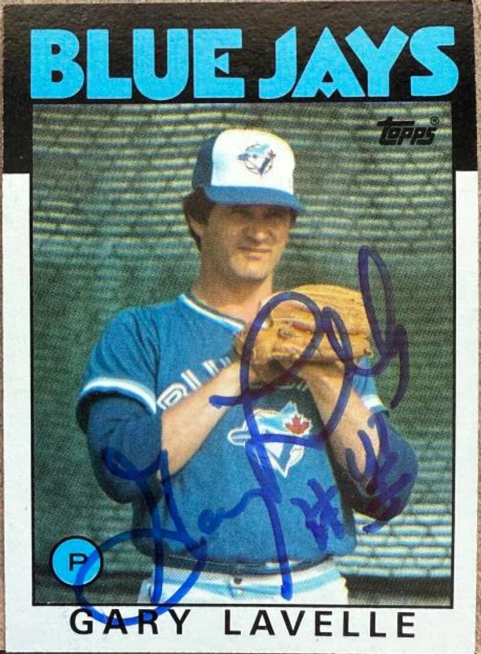 Gary Lavelle Signed 1986 Topps Baseball Card - Toronto Blue Jays