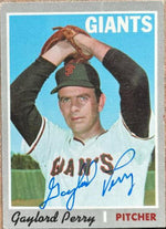 Gaylord Perry Signed 1970 Topps Baseball Card - San Francisco Giants - PastPros