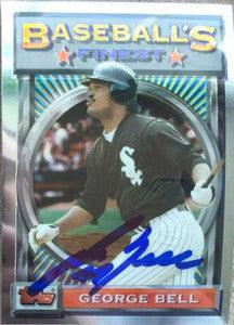 George Bell Signed 1993 Topps Finest Baseball Card - Chicago White Sox - PastPros