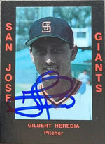 Gil Heredia Signed 1988 Cal League Baseball Card - San Jose Giants