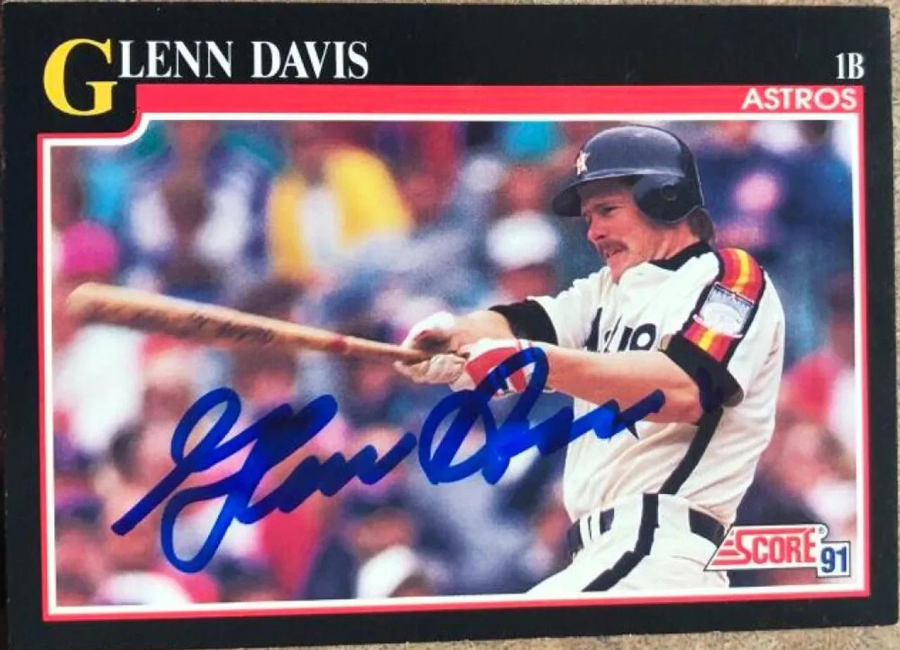 Glenn Davis Signed 1991 Score Baseball Card - Houston Astros #830