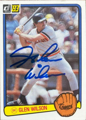 Glenn Wilson Signed 1983 Donruss Baseball Card - Detroit Tigers