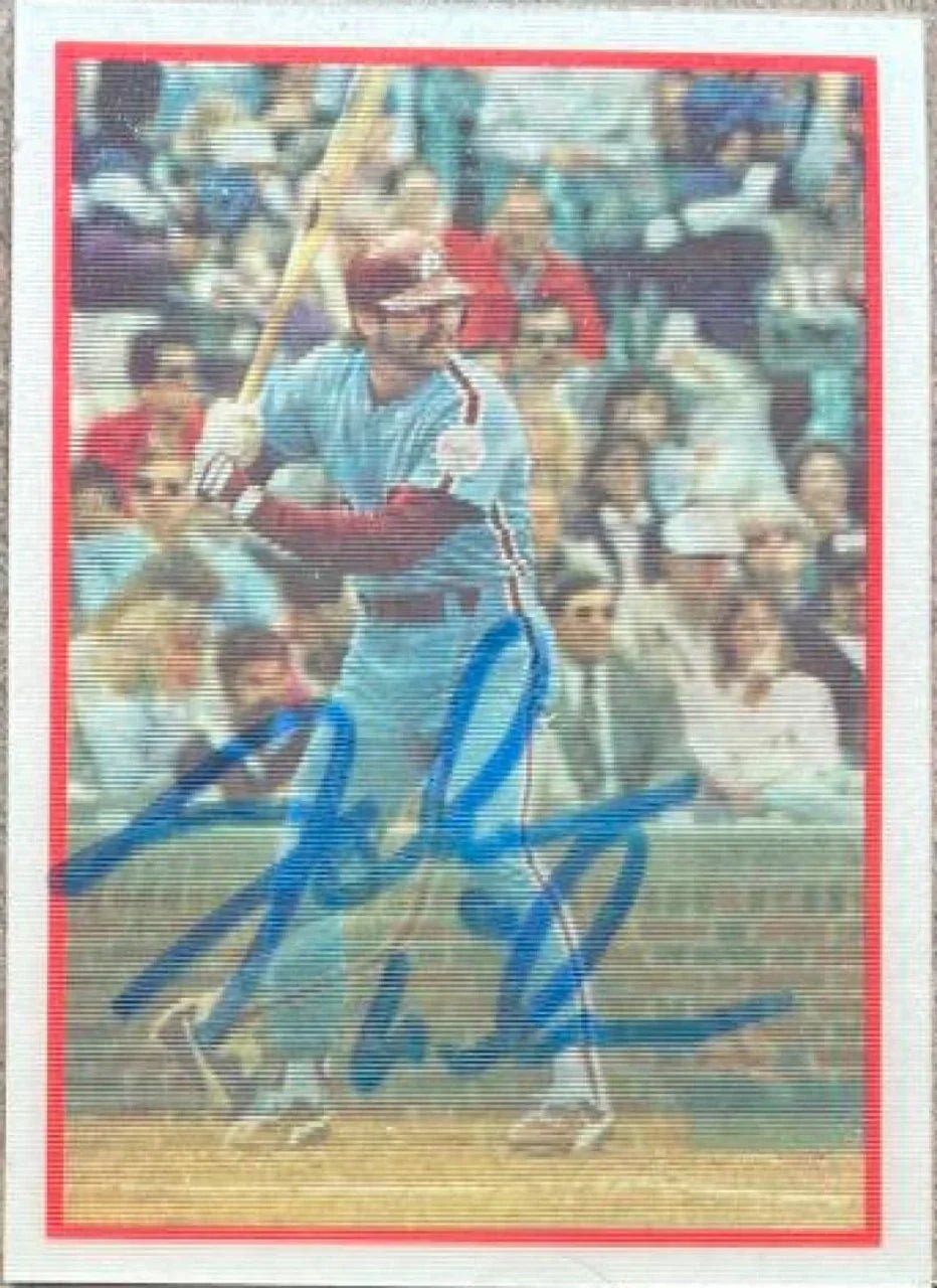 Glenn Wilson Signed 1987 Sportflics Baseball Card - Philadelphia Phillies
