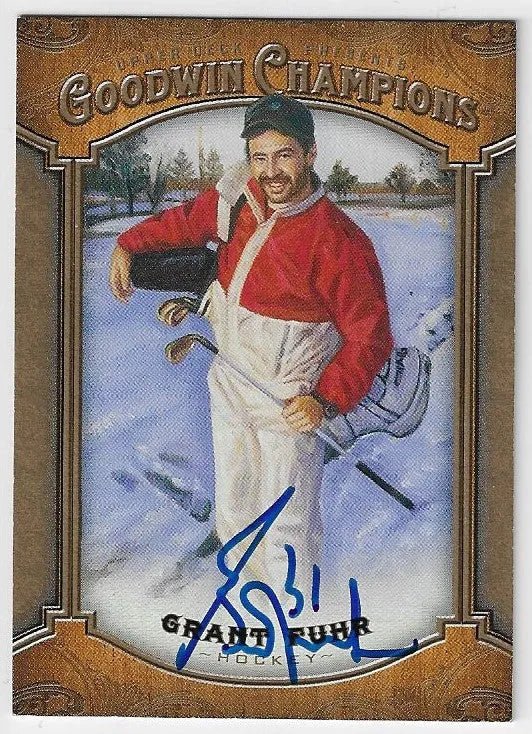 Grant Fuhr Signed 2014 Goodwin Champions Card - Edmonton Oilers