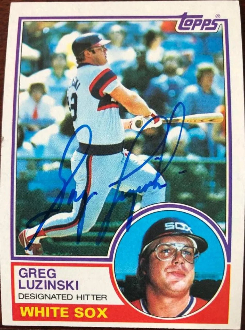 Greg Luzinski Signed 1983 Topps Baseball Card - Chicago White Sox
